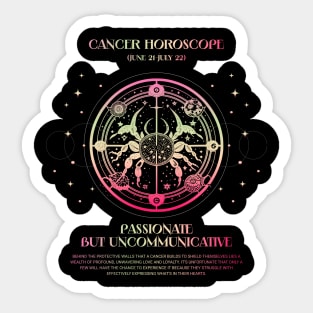 Cancer Horoscope Zodiac Sign Sticker